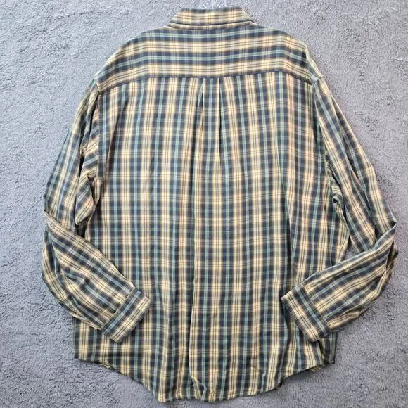 Polo Jeans Co. Ralph Lauren Men's Long Sleeve Plaid Brown Size 2XL - Picture 5 of 8